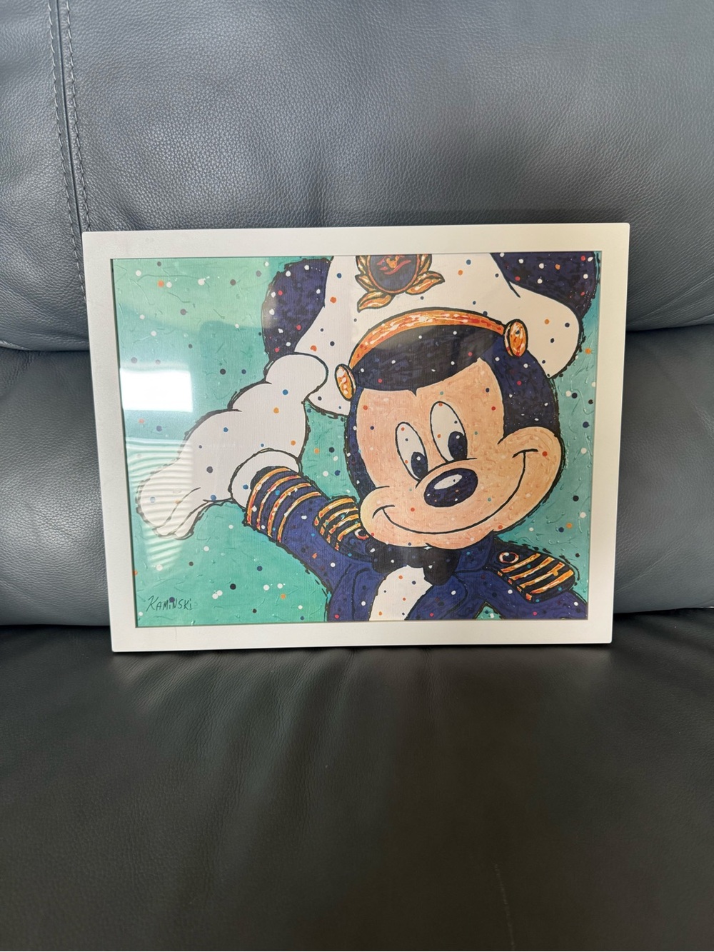 Disney Cruise Line 25th Anniversary
Teal Mickey Mouse Art Print in White
In fram